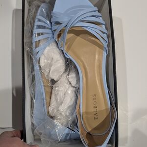 Talbots (Size 11) Horizon Blue, Capri Twist, Women's Blue Strappy Sandals